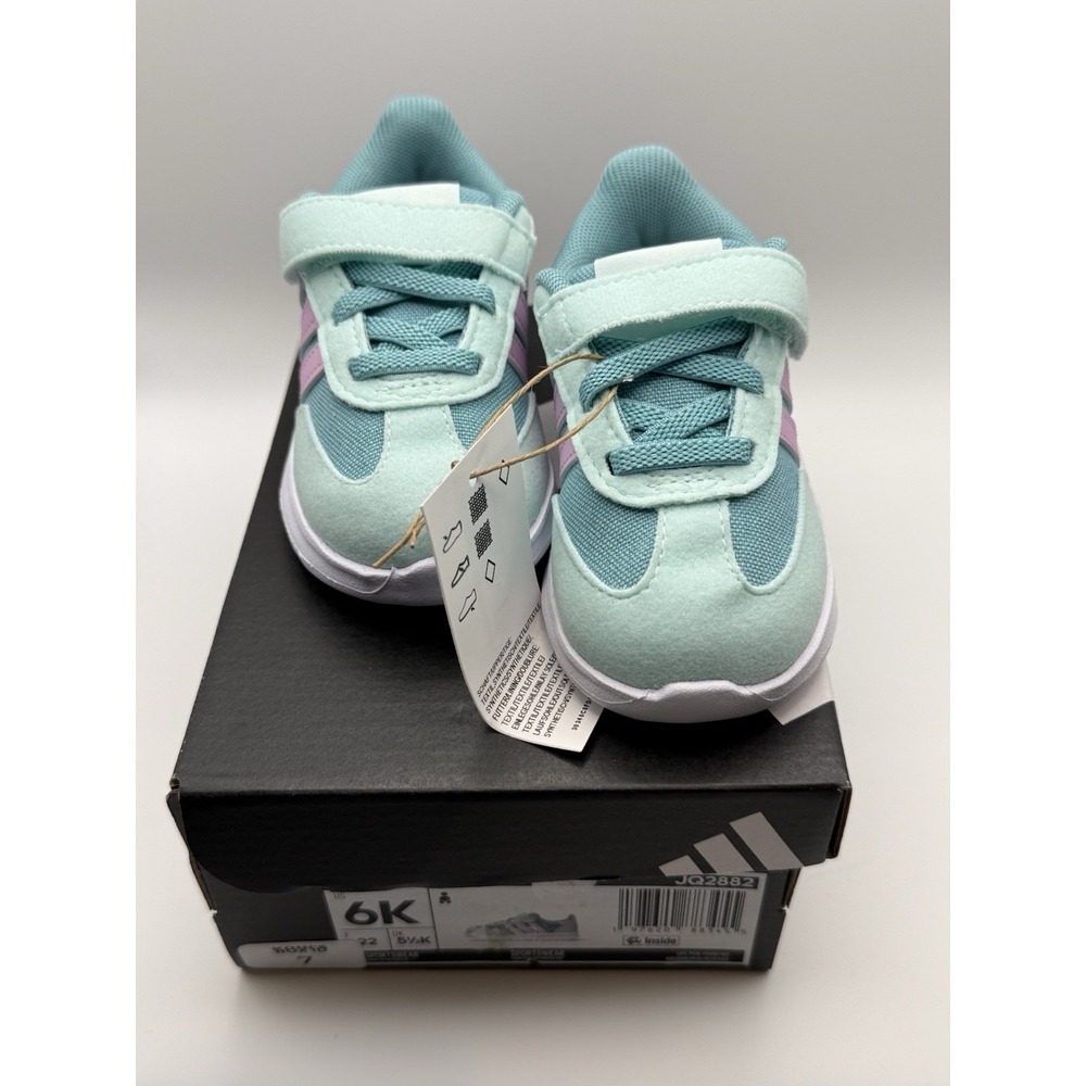 adidas Run 70s 2.0 Sneakers Shoes‎ Green Pink Toddlers Size 5 New In Box